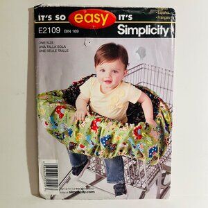 Baby Shopping Cart Seat Cover Sewing Pattern Simplicity 2106 E2106 Cut Complete